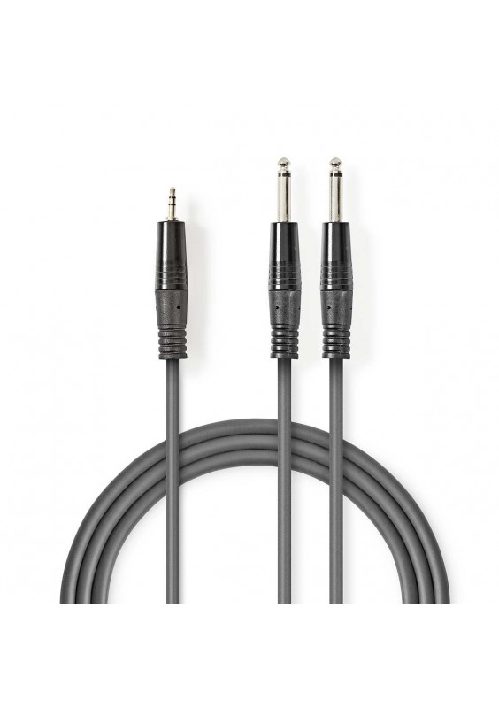 CORDON JACK 3.5 ST MÂLE / 2x JACK 6.35 MONO MÂLE  1.5m