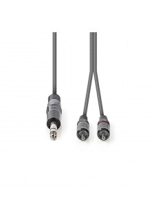 CORDON JACK 6.35 ST MÂLE / 2x RCA MÂLE - 3m