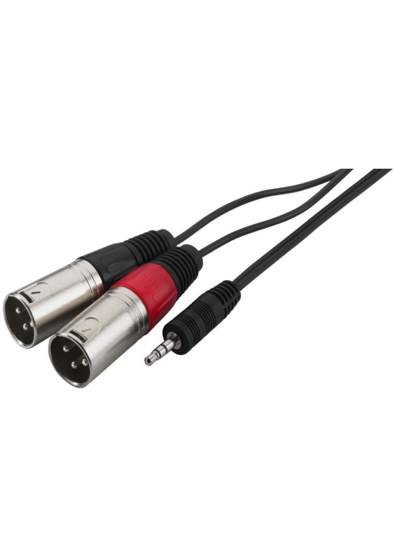 CORDON JACK 3.5 ST MÂLE / 2x XLR MÂLE - 3m