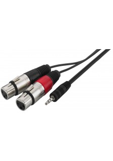 CORDON JACK 3.5 ST MÂLE / 2x XLR FEMELLE - 3m