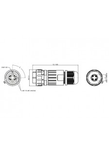 PAIRE DE CONNECTEURS 3 BROCHES