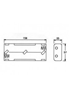 COUPLEUR DE 6 PILES C (LR14) - AVEC CONTACTS À PRESSION