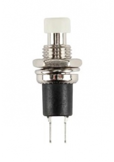 BOUTON-POUSSOIR OFF-(ON) BLANC