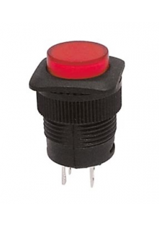 BOUTON-POUSSOIR OFF-(ON) AVEC LED ROUGE