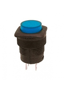 BOUTON-POUSSOIR INTER AVEC LED BLEU - Ø 16mm