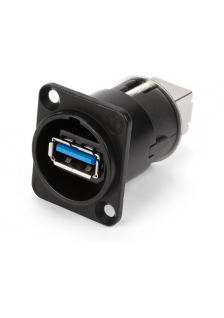 EUTRIK - CHANGEUR DE GENRE USB 3.0 RÉVERSIBLE (TYPE USB A ET USB B) - BOÎTIER NICKELÉ TYPE D