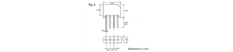 Ponts de diodes de 1 A à 6 A